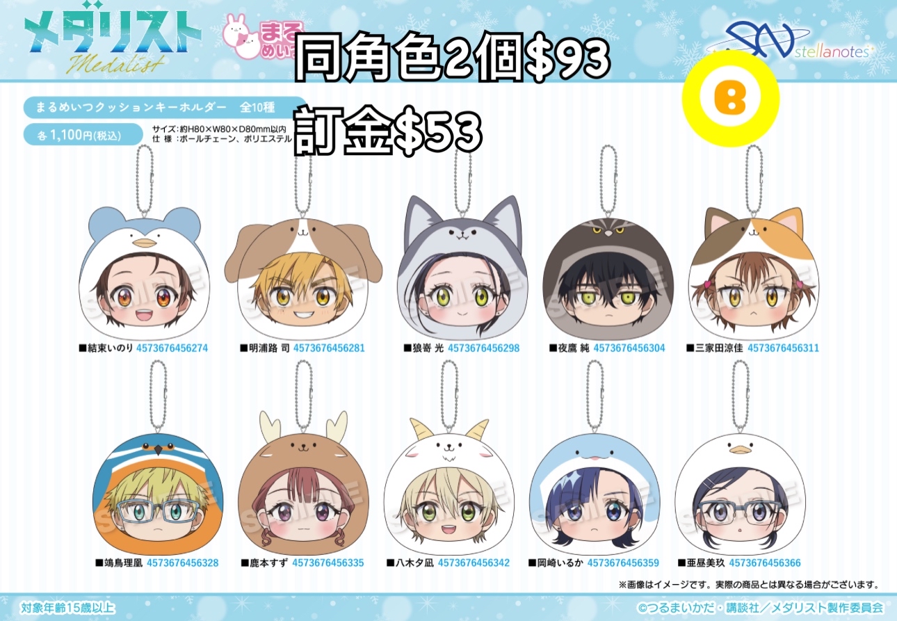 Preorder預訂4/2026年金牌得主cushion掛飾