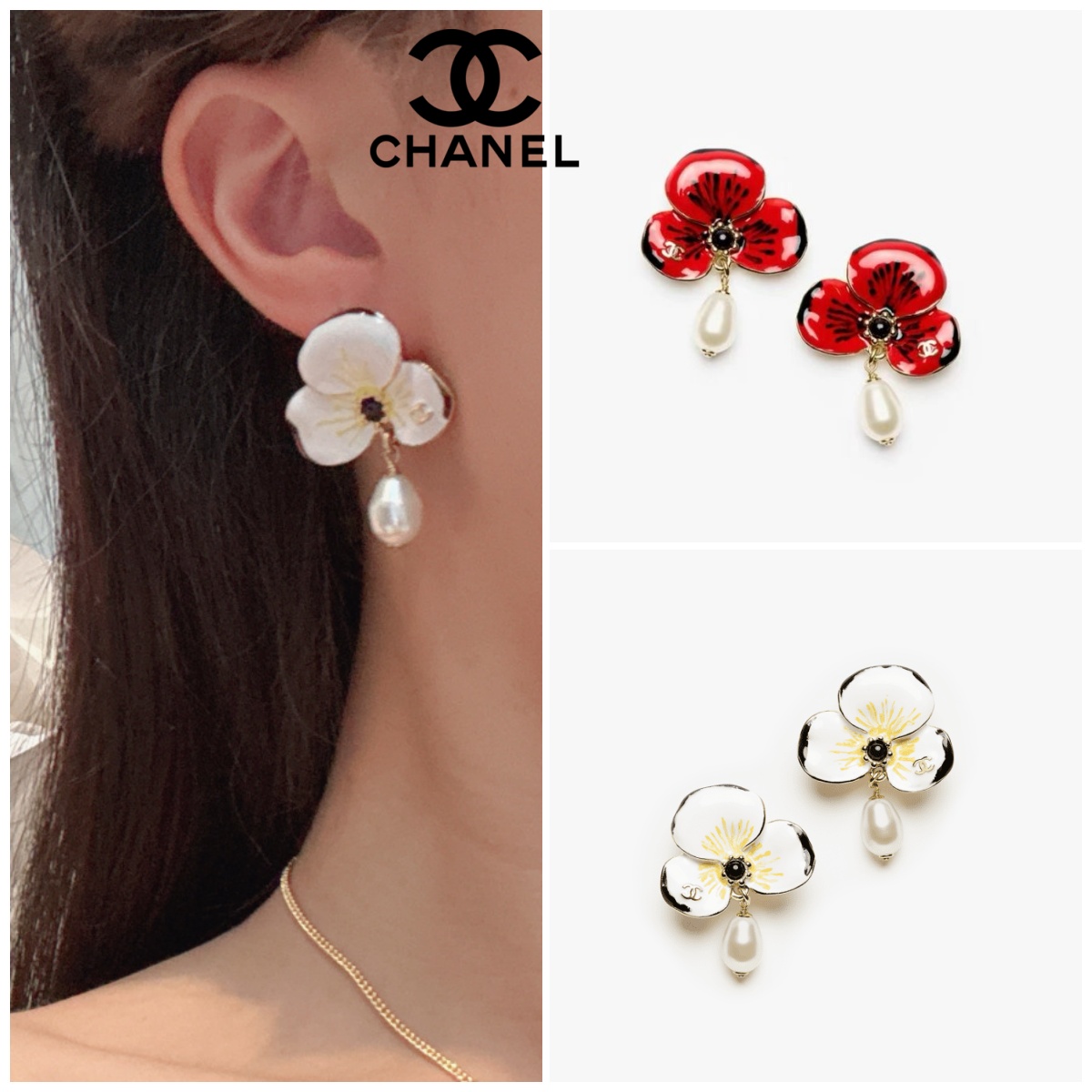 【原單】CHANEL 2026 秋冬預告系列花朵耳環