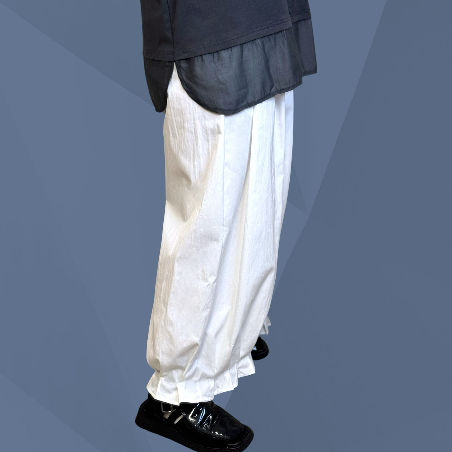 221154 褲腳壓摺長褲