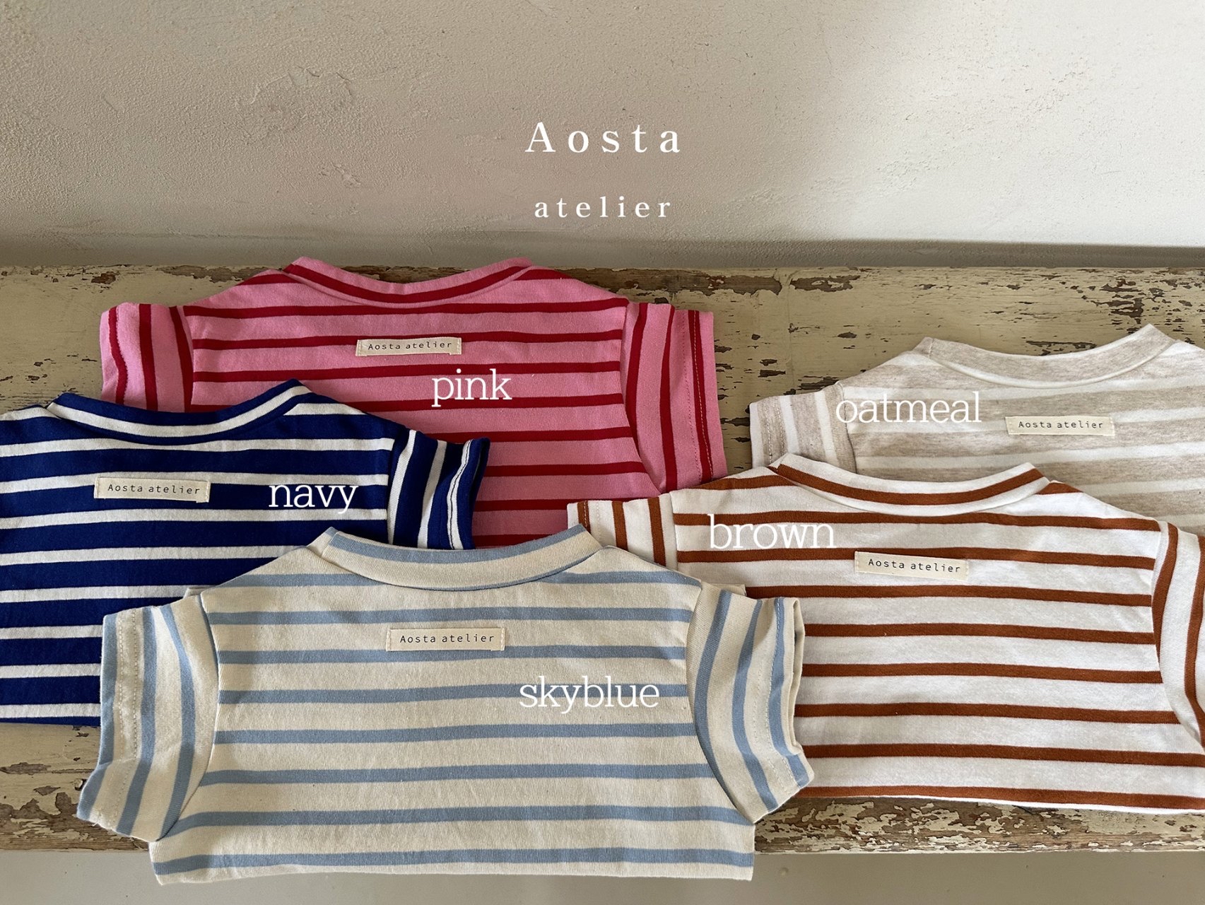 Aosta | stripe T(skyBlue ivory 2XL(100-110)
