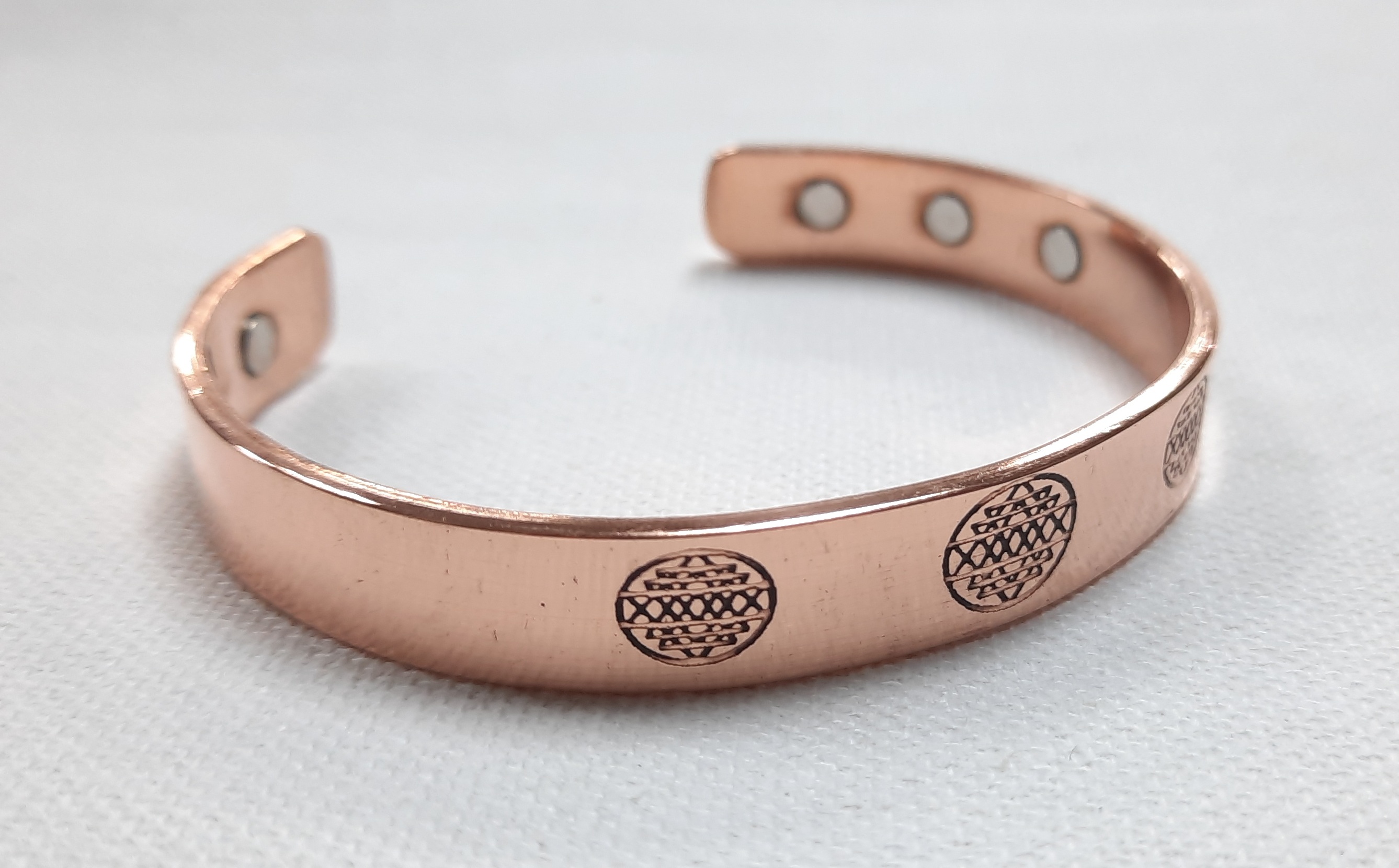 印度純銅磁石手環 (生命之花)  India Copper Magnetic Bracelet (Life Flower)