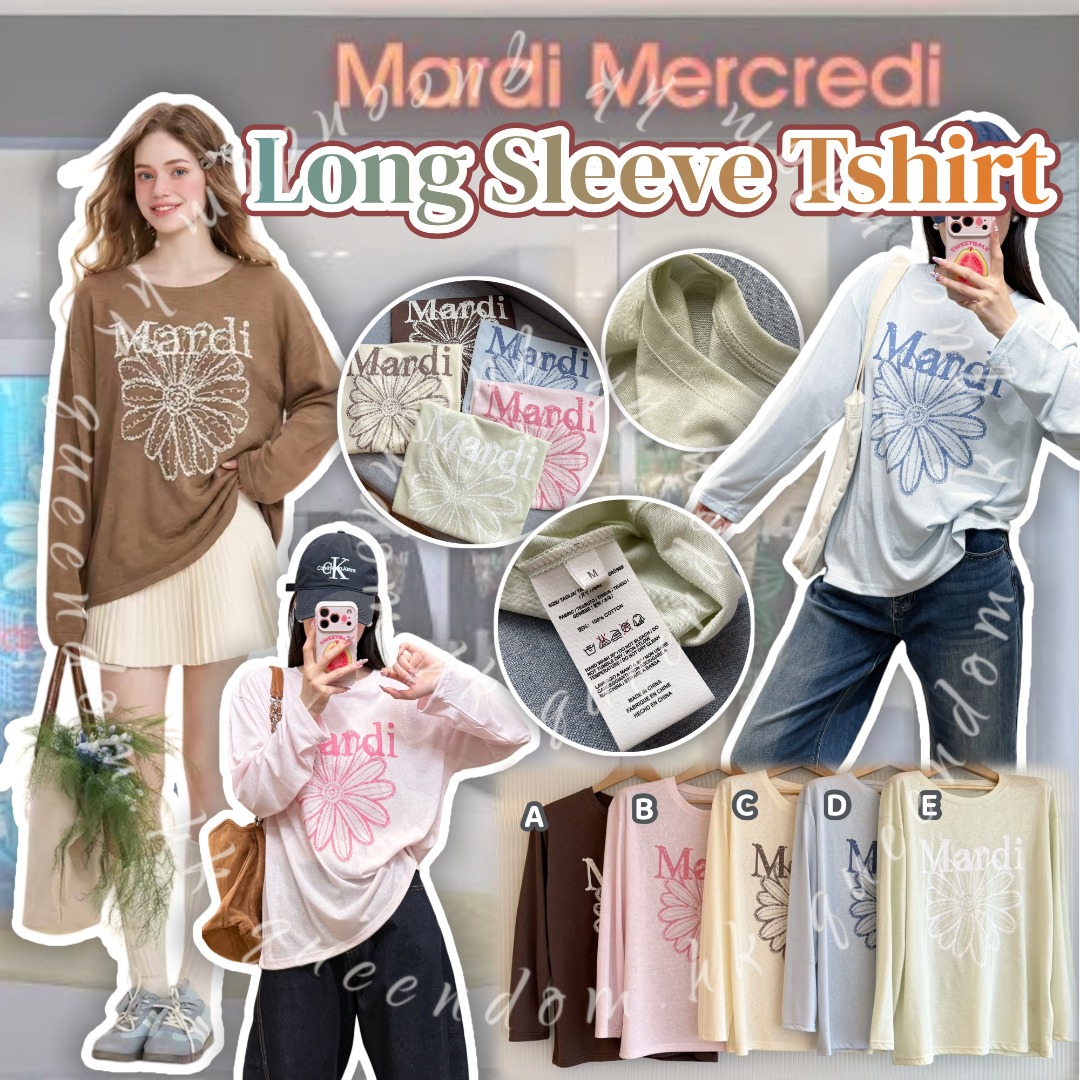 🇰🇷 Mardi Mercredi Long Sleeve Tshirt 同款花朵長袖 Tee