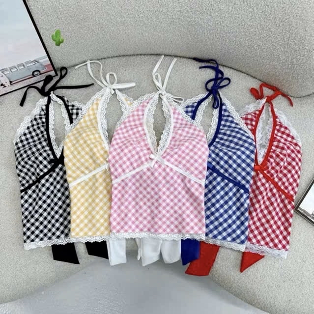 露背蝴蝶結上衣