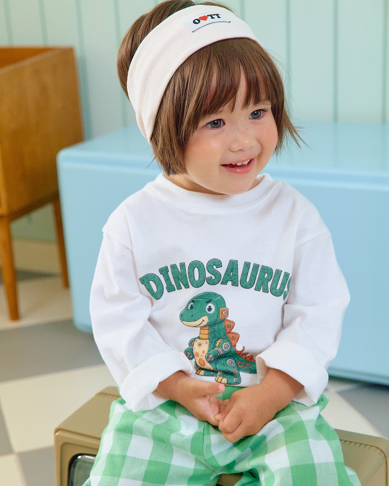 OOTT | Robot dinosaur top and bottom clothes set 
