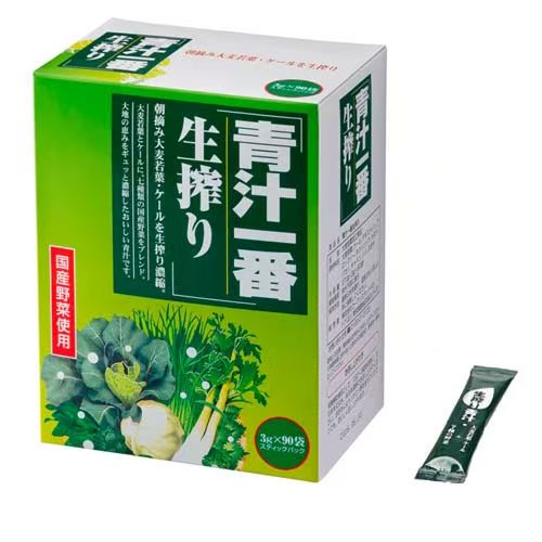 【日本製青汁推薦】青汁一番生搾 90包裝｜100%天然無添加減肥排毒、補充膳食纖維、去宿便首選