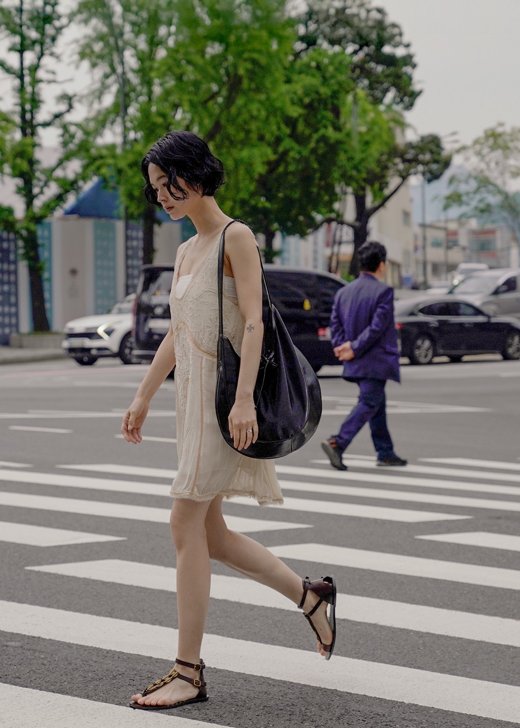 🇰🇷韓國女裝Kwani - Curvee Hobo Bag Organza Black