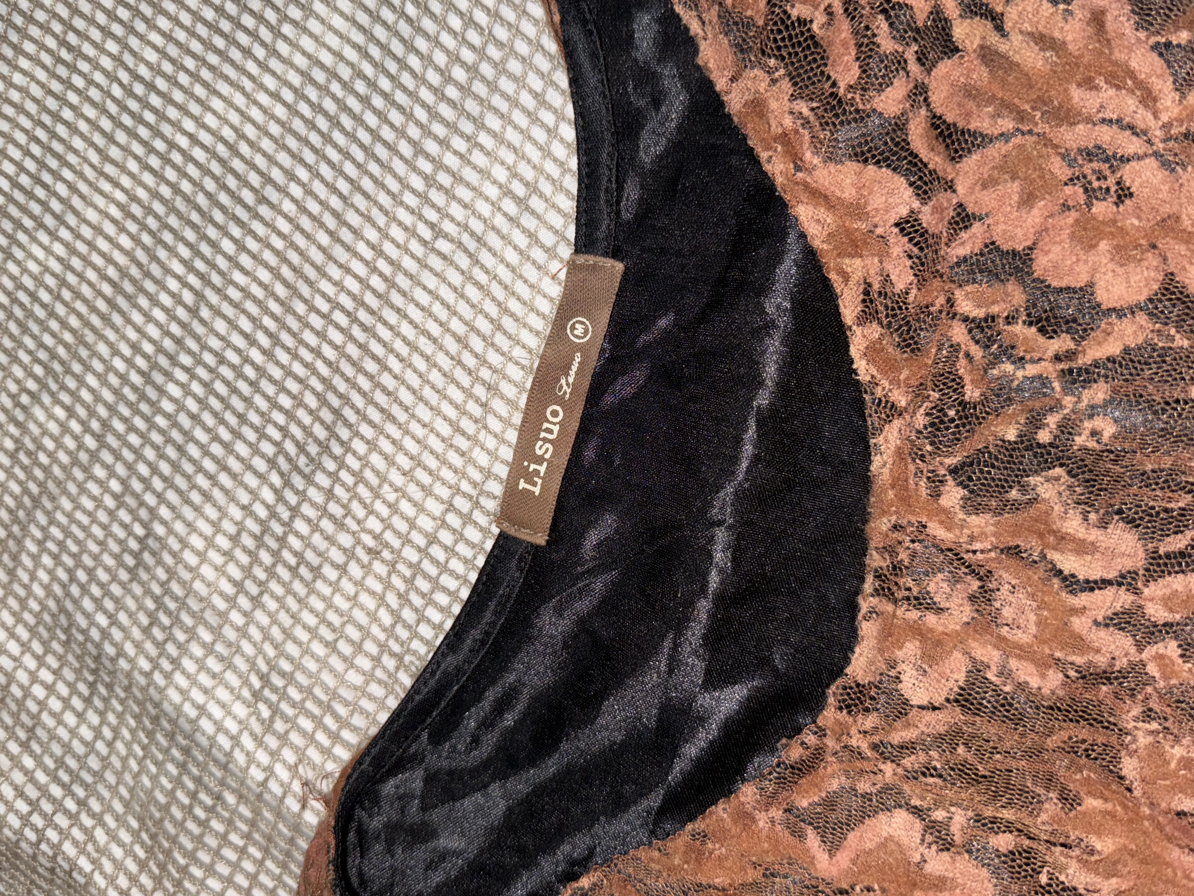 Lace Peplum Top with Tulle Hem