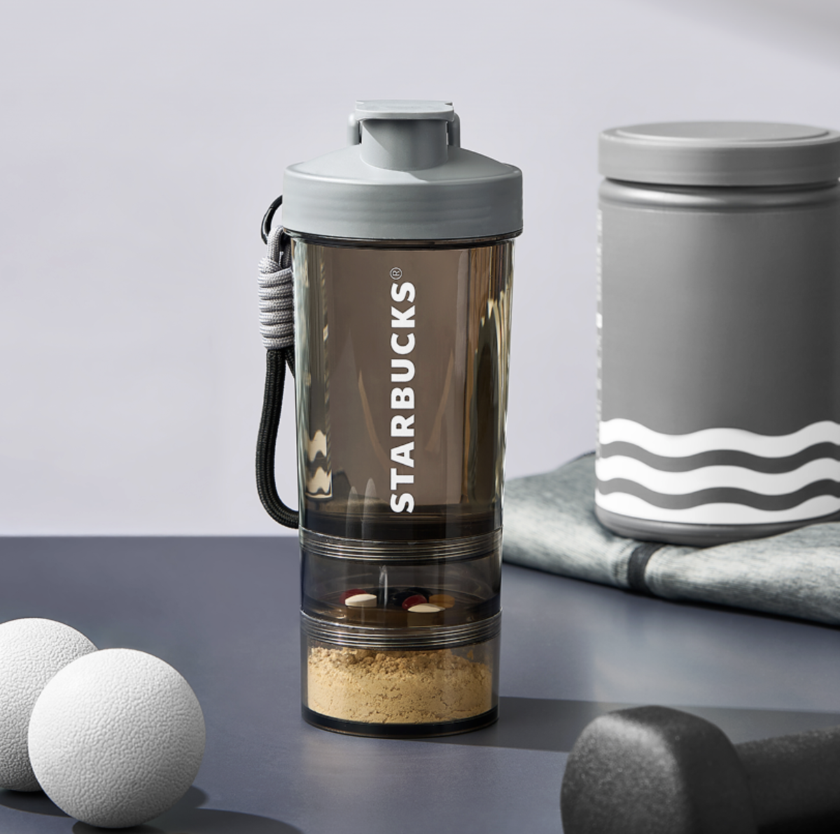 健身必備｜韓國 Starbucks 星巴克 專業運動 搖搖杯 886ml｜Shaker Bottle 