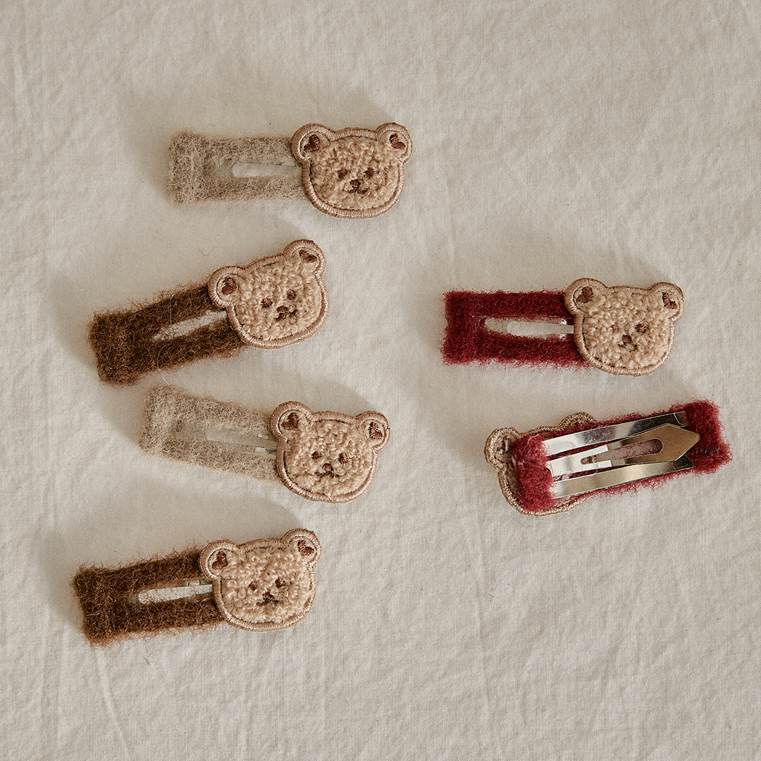 DOTTODOT 毛毛方形髮夾兩件套