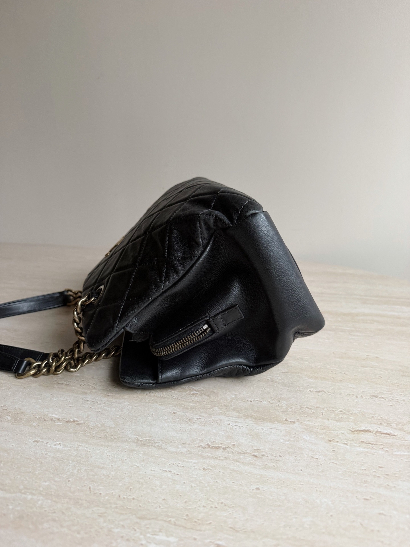 【預訂貨品】Chanel黑色牛皮菱格紋tote bag