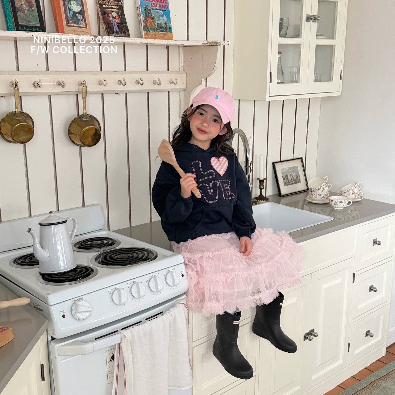 Ninibello | cake skirt (Ivory/Pink M100-110)