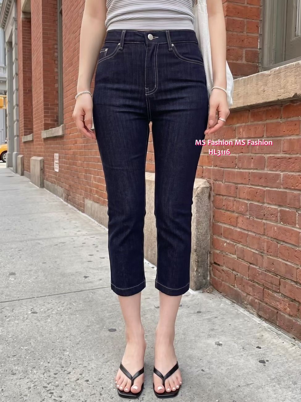 HL3116 韓國👖Howluk8分闊筒牛