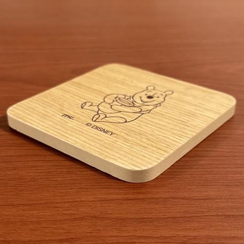 Winnie the Pooh木製方型杯墊
