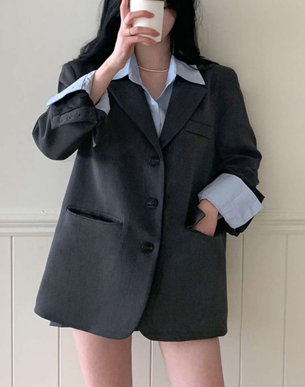 221587 3粒鈕西裝外套