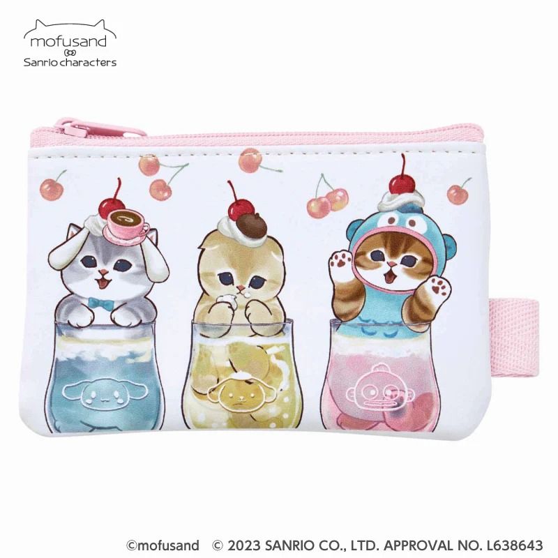 現貨 日版 鯊魚貓 mofusand x Sanrio Characters 小袋 | 梳打汽水款 一套兩個