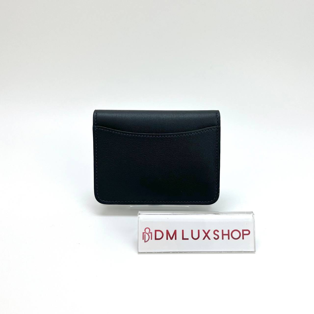 Hermes Dogon Card Case Noir PHW (Stamp Square Q)