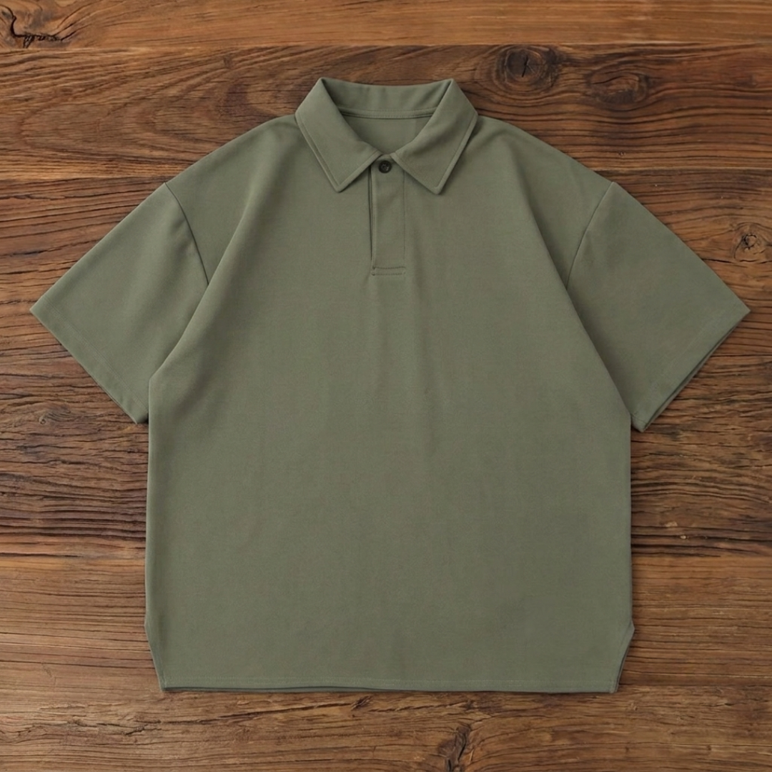 寬鬆短版涼感POLO