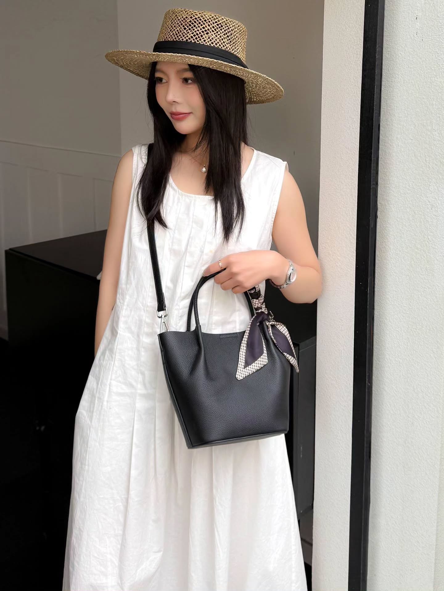 3313# 经典菜篮子包 附送丝巾 TOGO头层牛皮🇨🇳