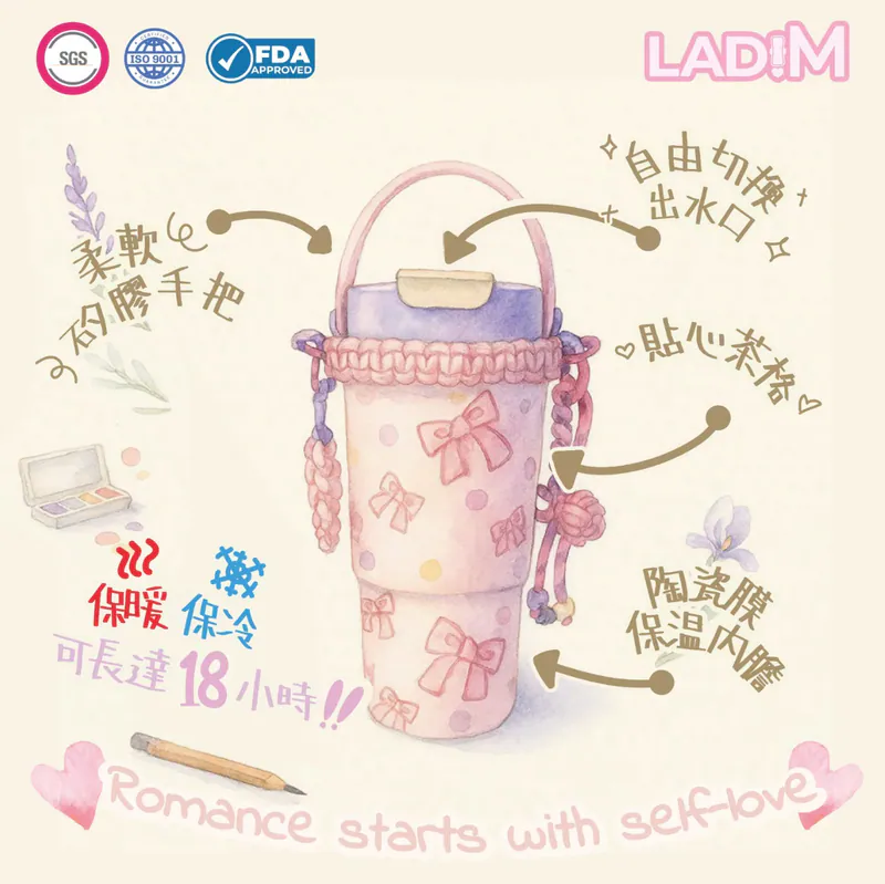 韓國LadiM 陶瓷膜保暖/保冷杯 22oz/ 650ml