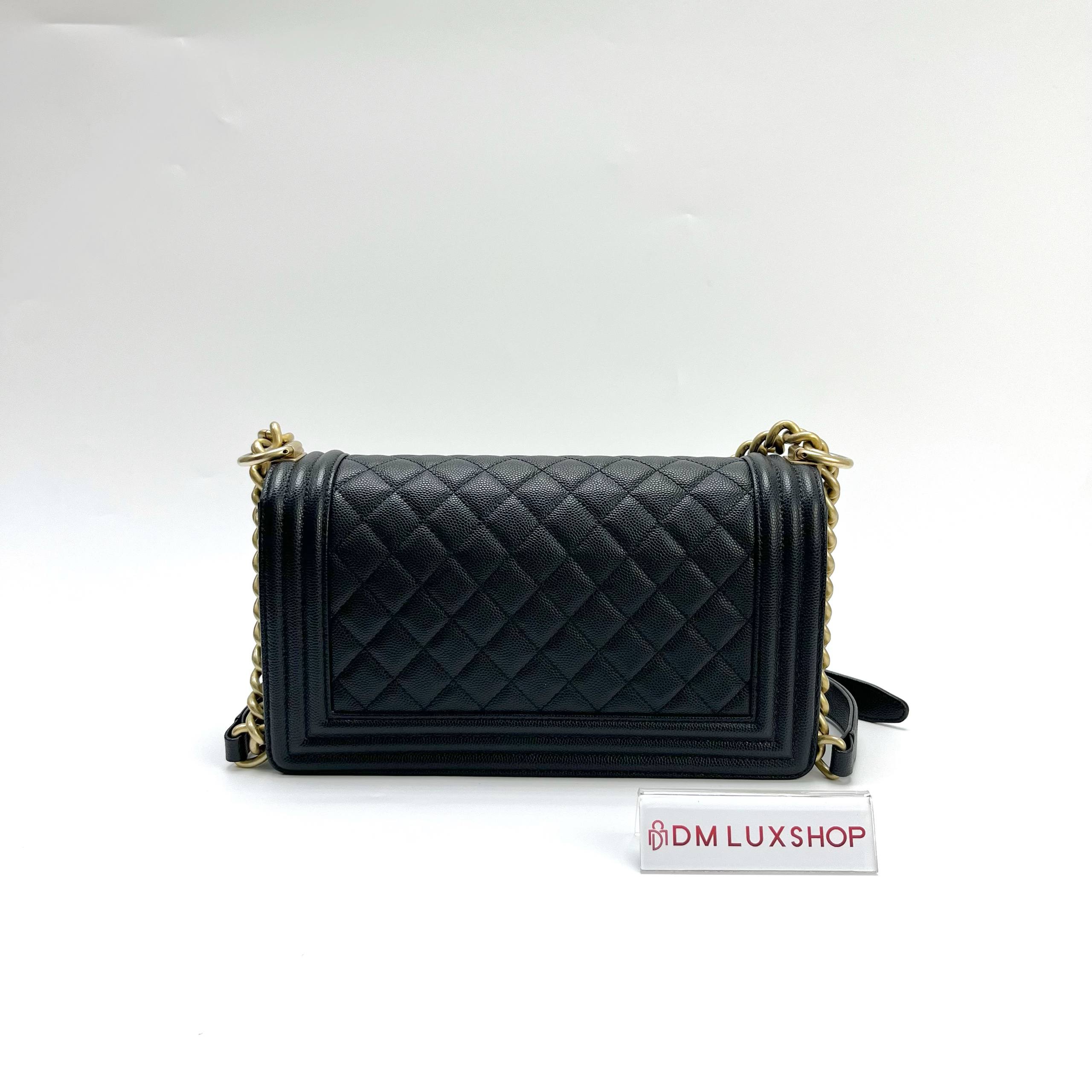 Chanel Boy Medium Black Caviar GHW (Serial 29, Year 2019)
