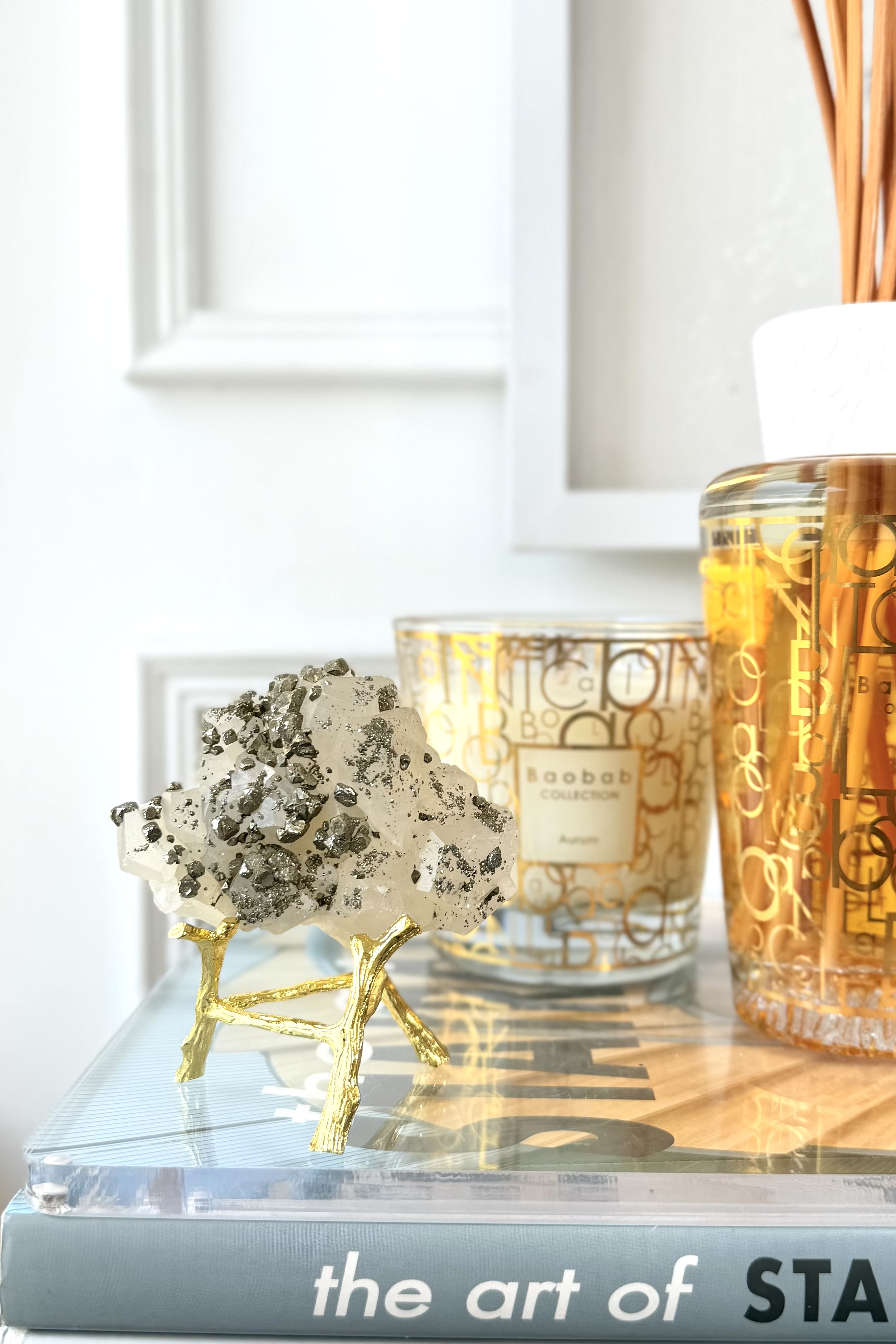 ༒7.9cm黃鐵礦共生 雲朵形方白解石擺件༒ PY.0387C30G1MM-RB5*A19