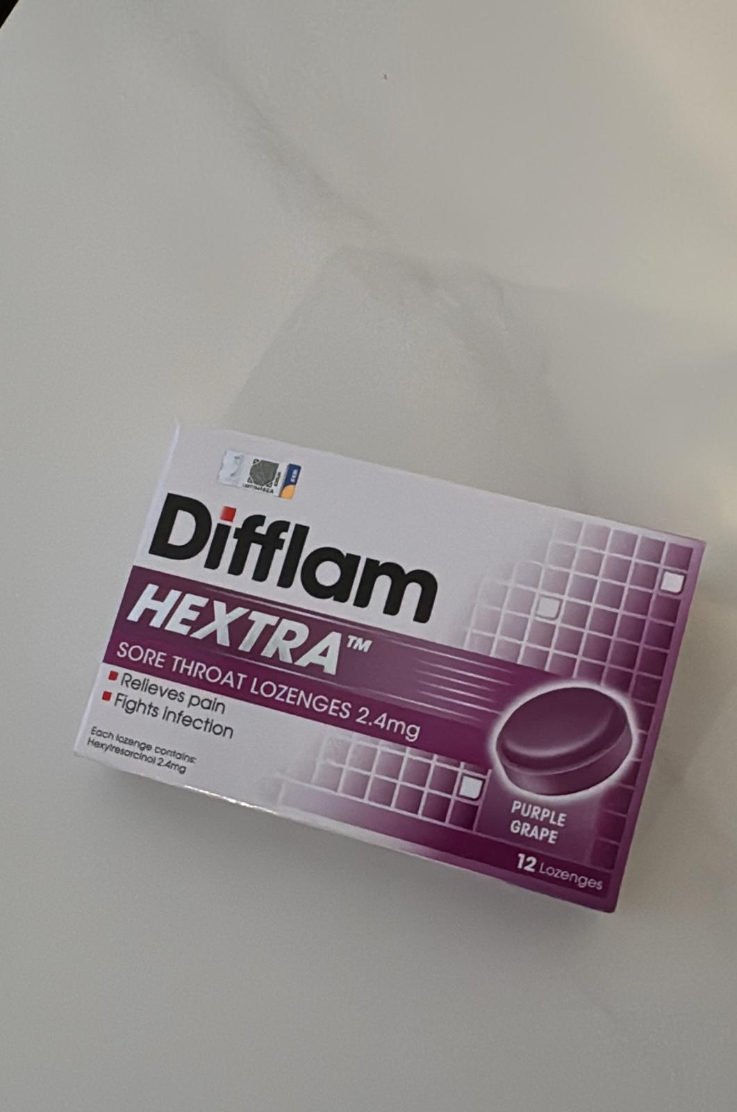 Difflam HEXTRA™喉嚨痛含片12 片裝-提子味