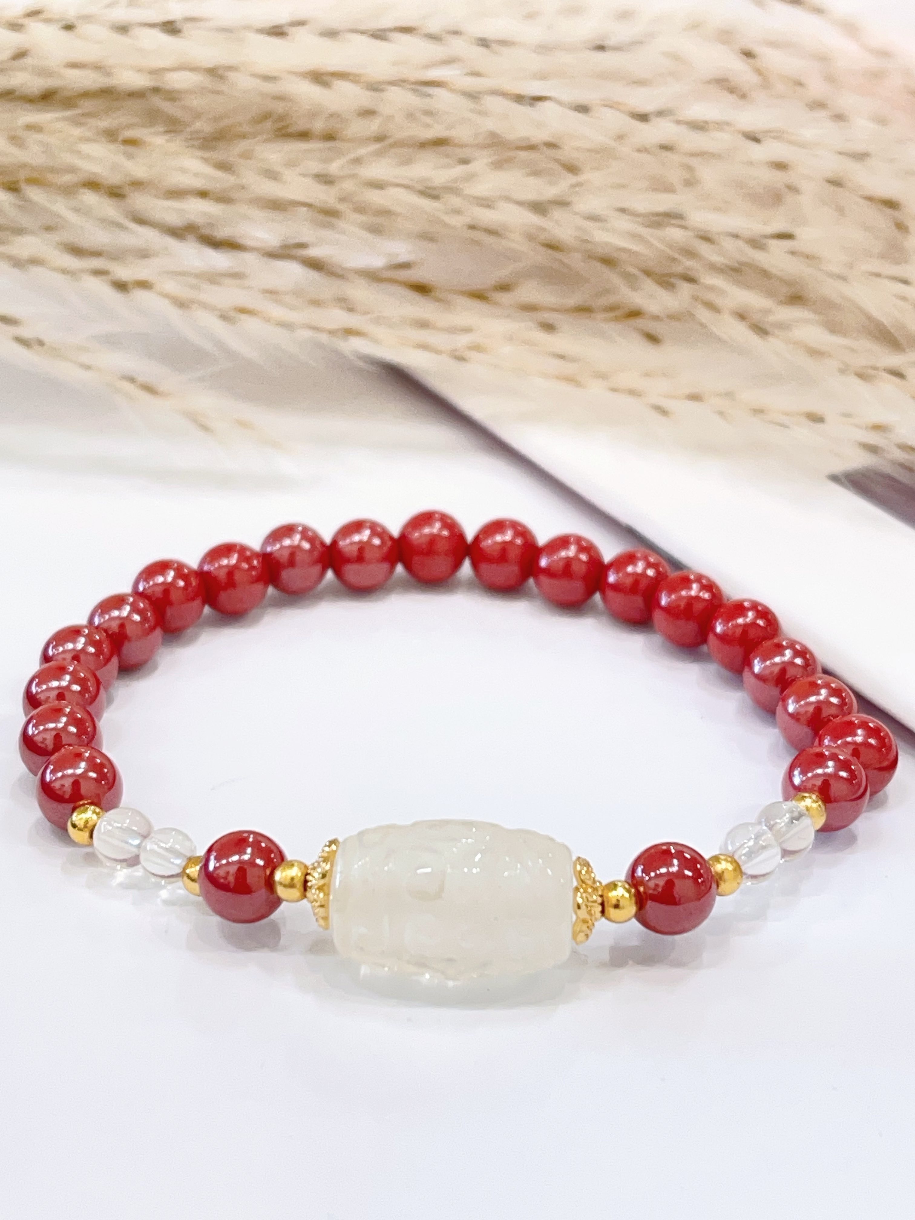 💛 帝王砂 × 柠檬黄水晶天竺手串 Imperial Sand Stone & Lemon Citrine Dzi Bead