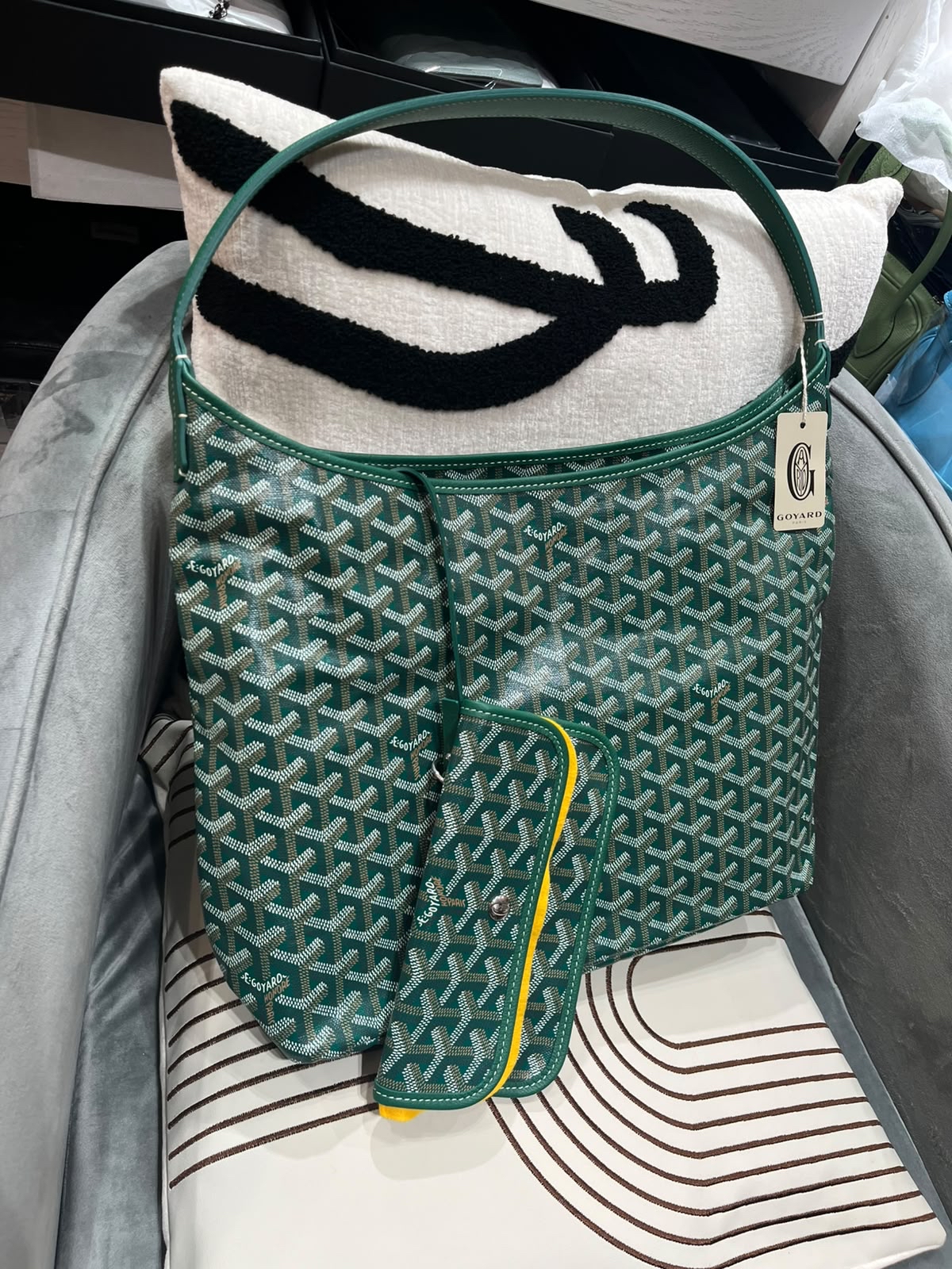 全新未使用品Goyard Boheme Hobo Green 100%Authentic, 全新未使用品 ✅Pouch ✅dust bag 