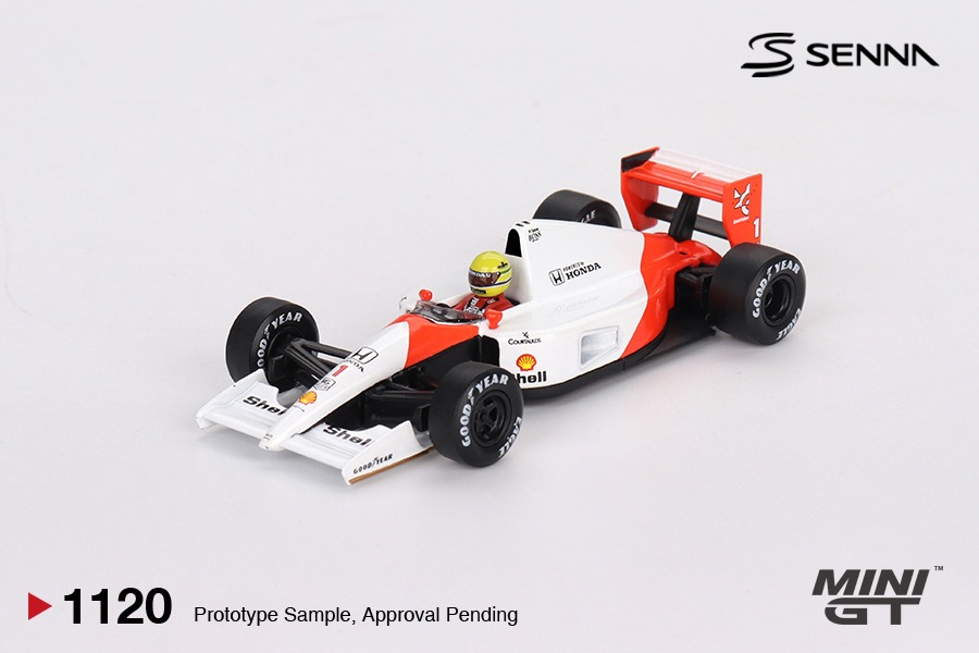Mini GT 1/64 McLaren MP4/6 #1 Ayrton Senna 1991 Japanese Grand Prix 2nd Place / Blister Packaging - MGT01120-BL