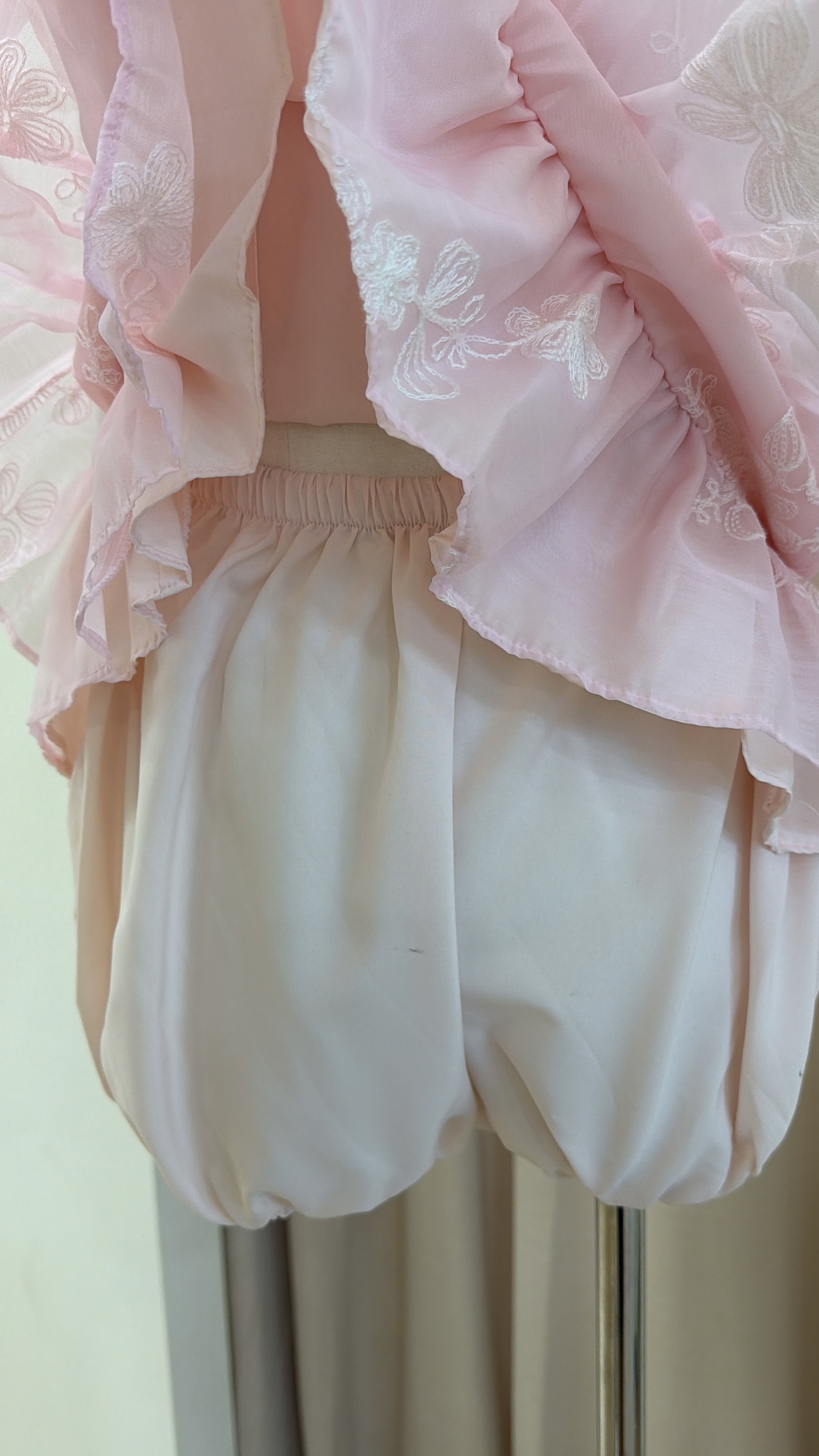 441粉色旗袍连身裙