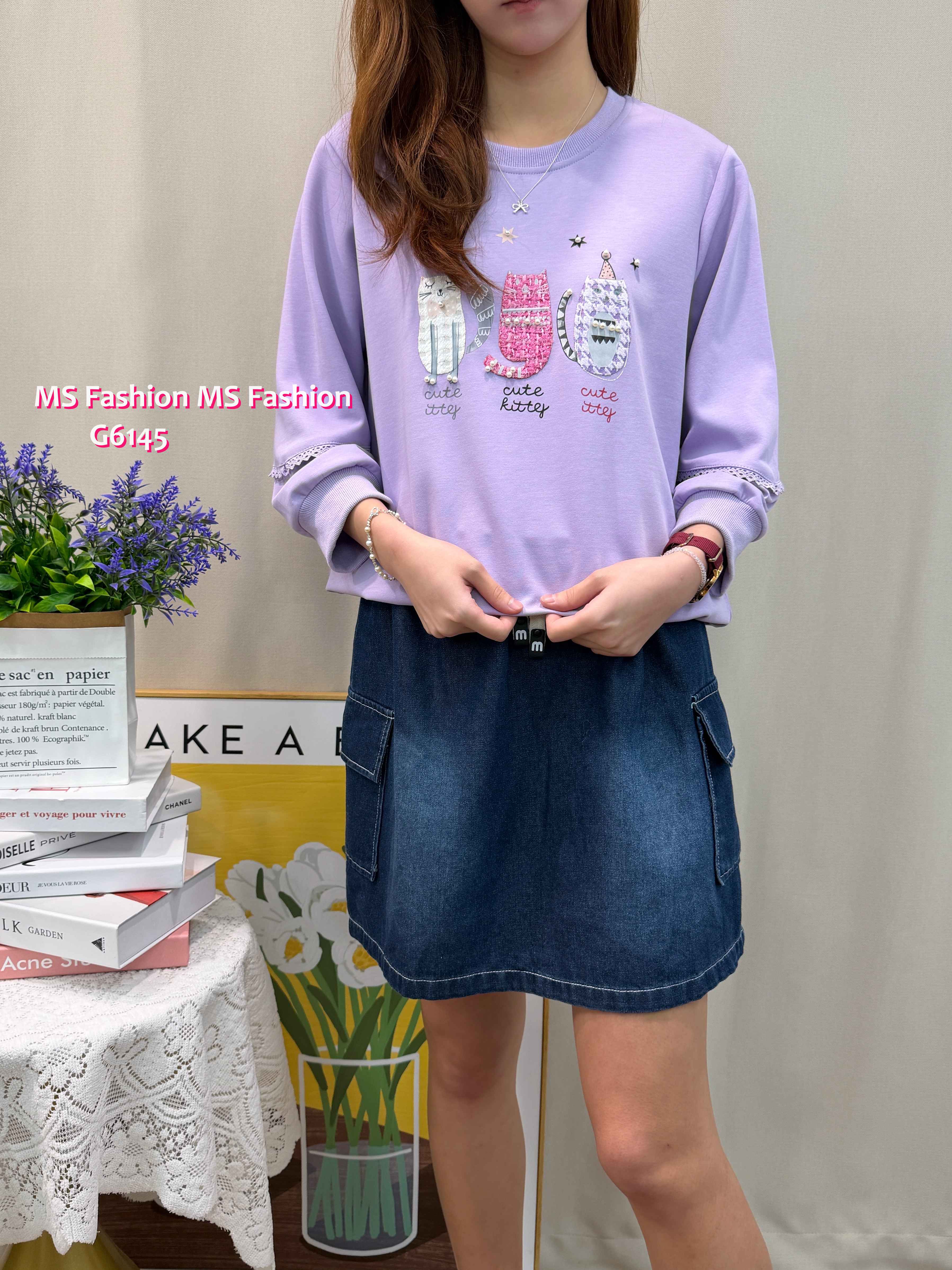 G6145 韓國🇰🇷可愛貓咪top