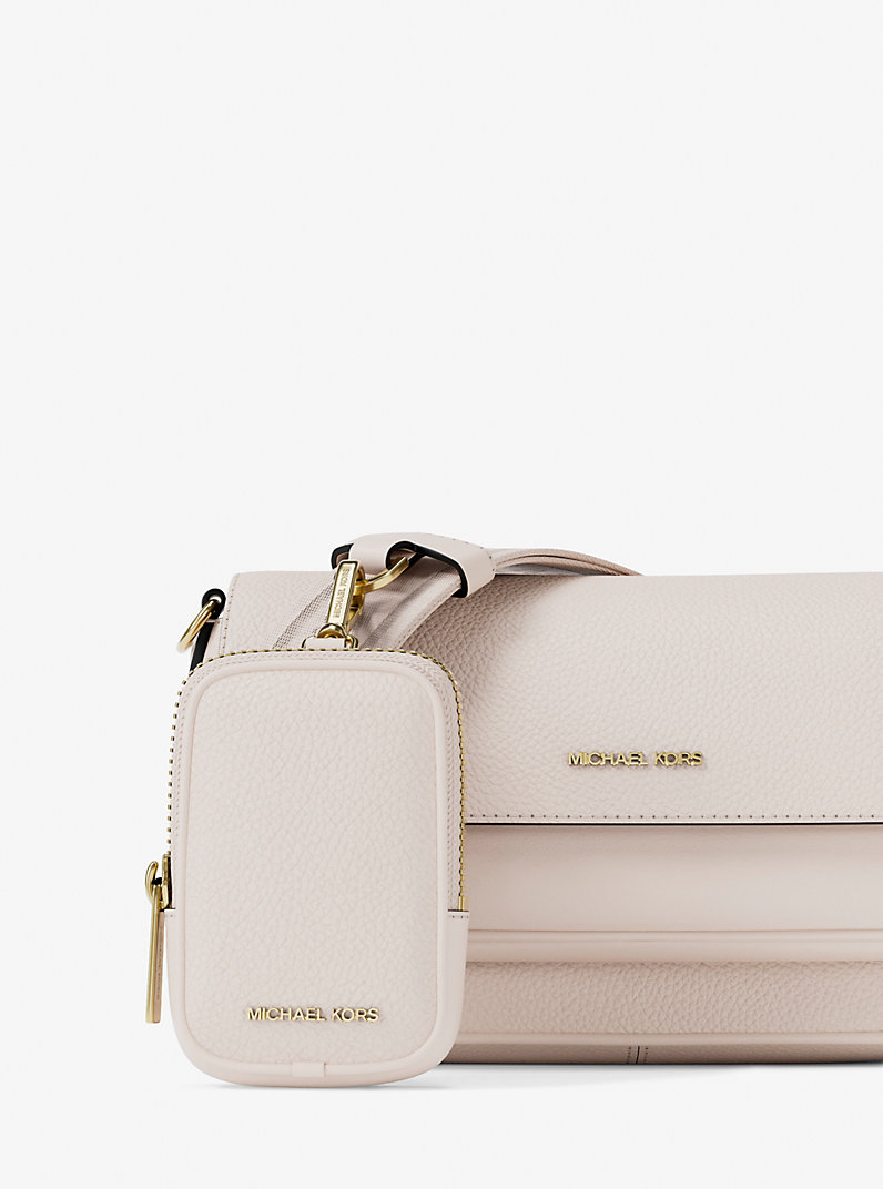 Michael Kors  Jet Set Travel Small Pebbled Leather Crossbody Bag With Pouch