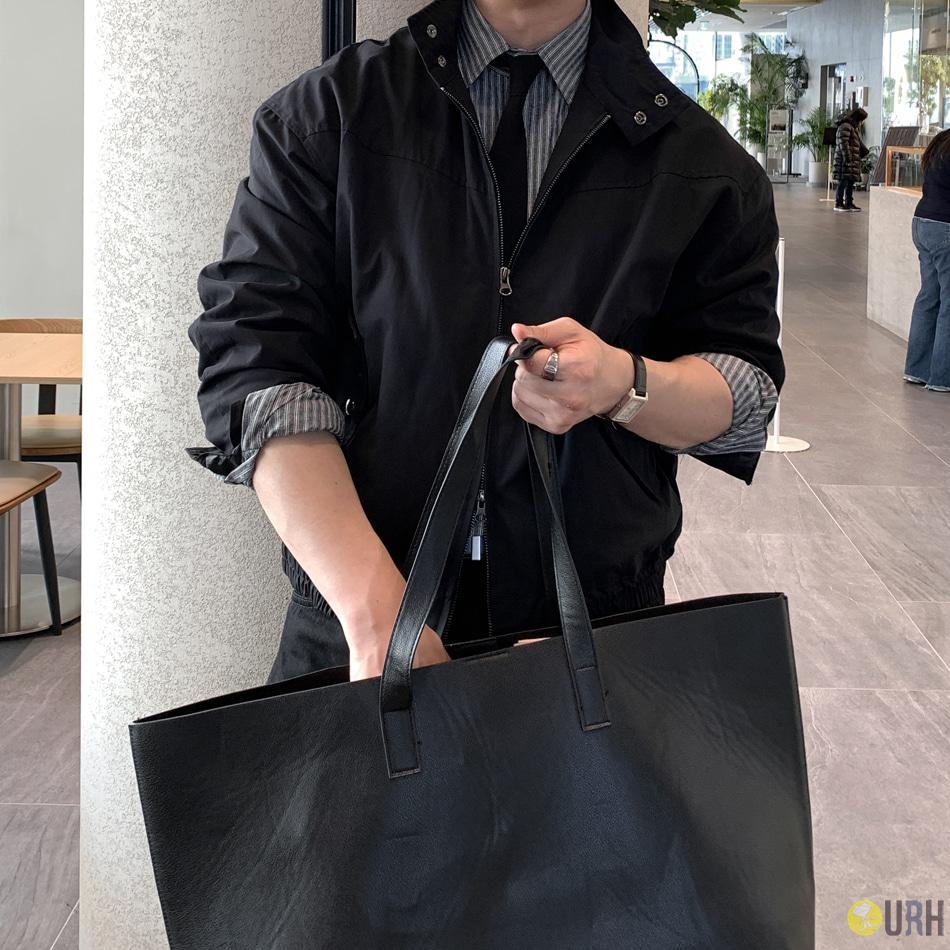 【100%保證韓國直送】簡約立領雙向拉鍊挺闊寬鬆哈靈頓外套 🧥 [3 color] RL114871