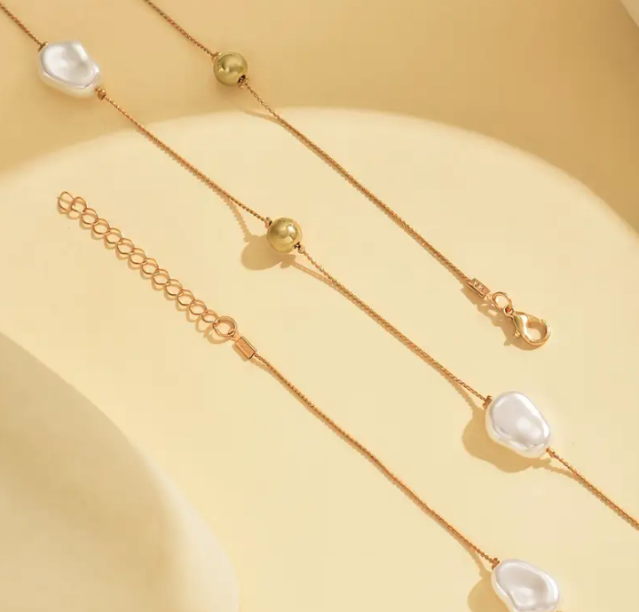 Adjustable Layered Golden/Silver Long Necklace