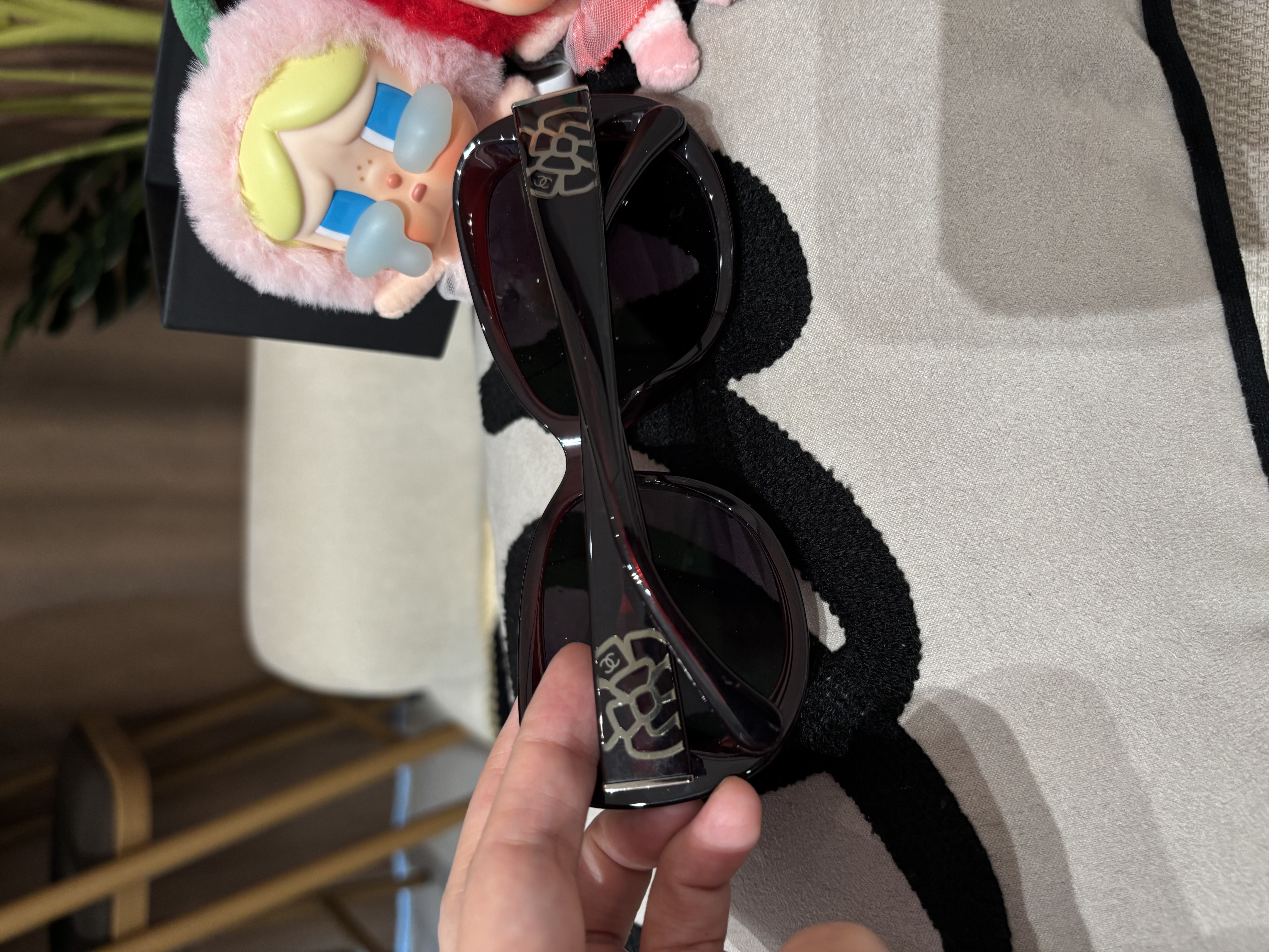 Chanel 山茶花 Sunglasses wine 5248 100%Authentic, 98%New 