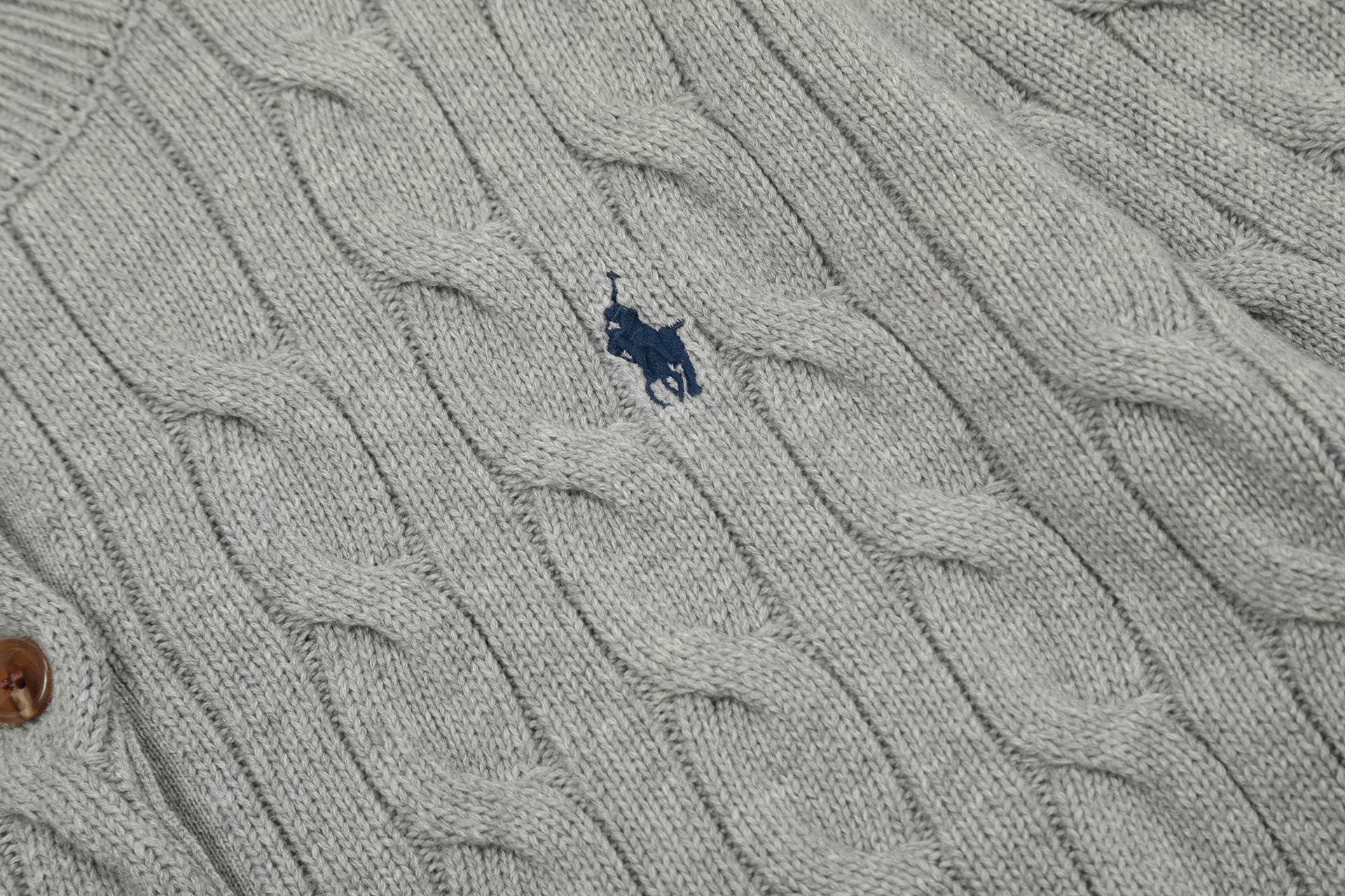 預訂🐴RL Polo麻花刺繡針織開胸外套