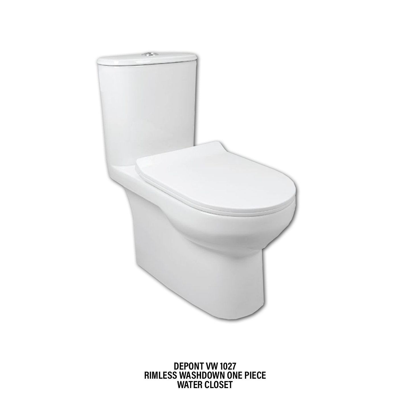 Depont 4 In 1 S Trap Washdown Rimless One Piece Water Closet Suite Package Toilet Bowl (Vw1027S#) MTP06