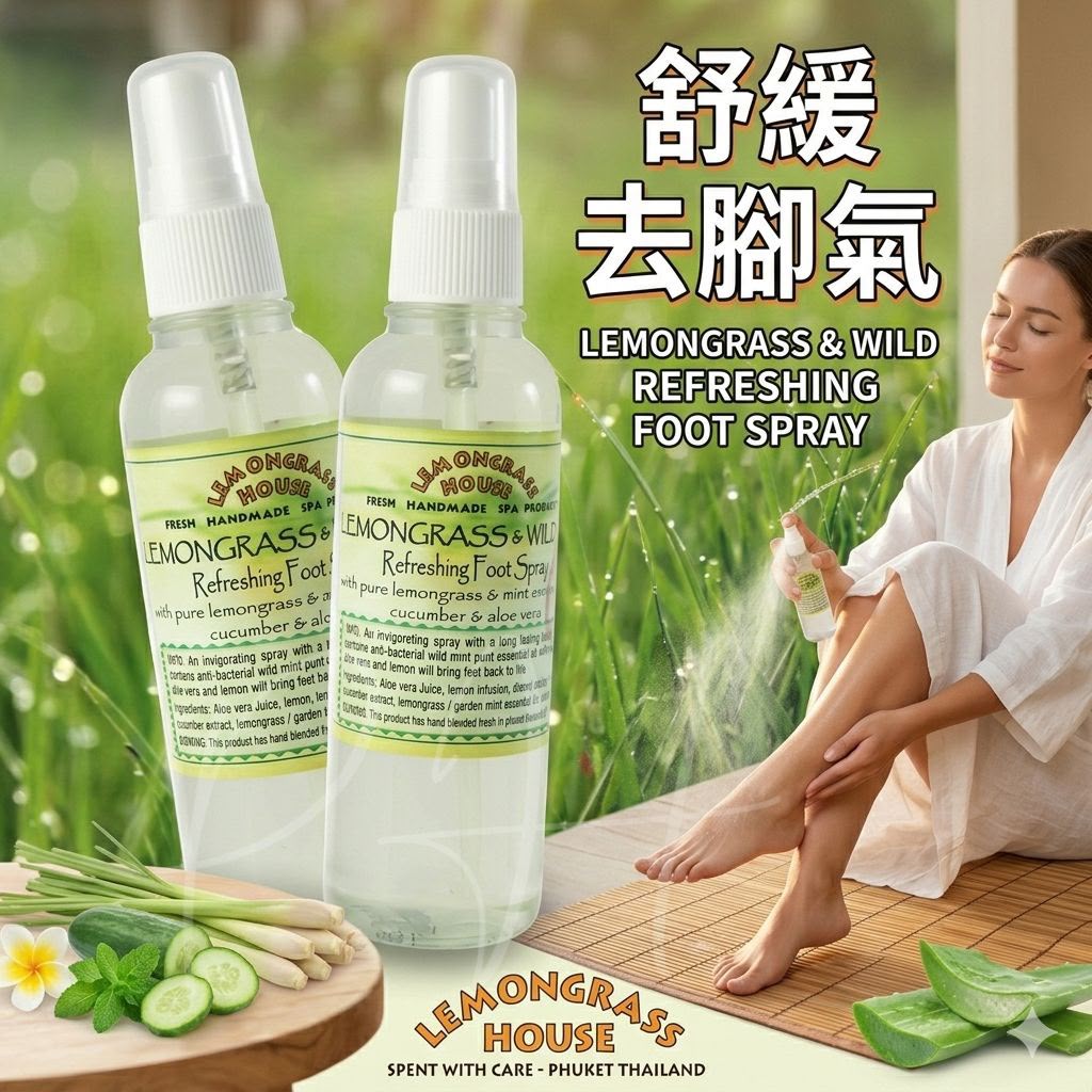 泰國 Lemongrass House Refreshing foot spray  天然香薰足部噴霧 120ml