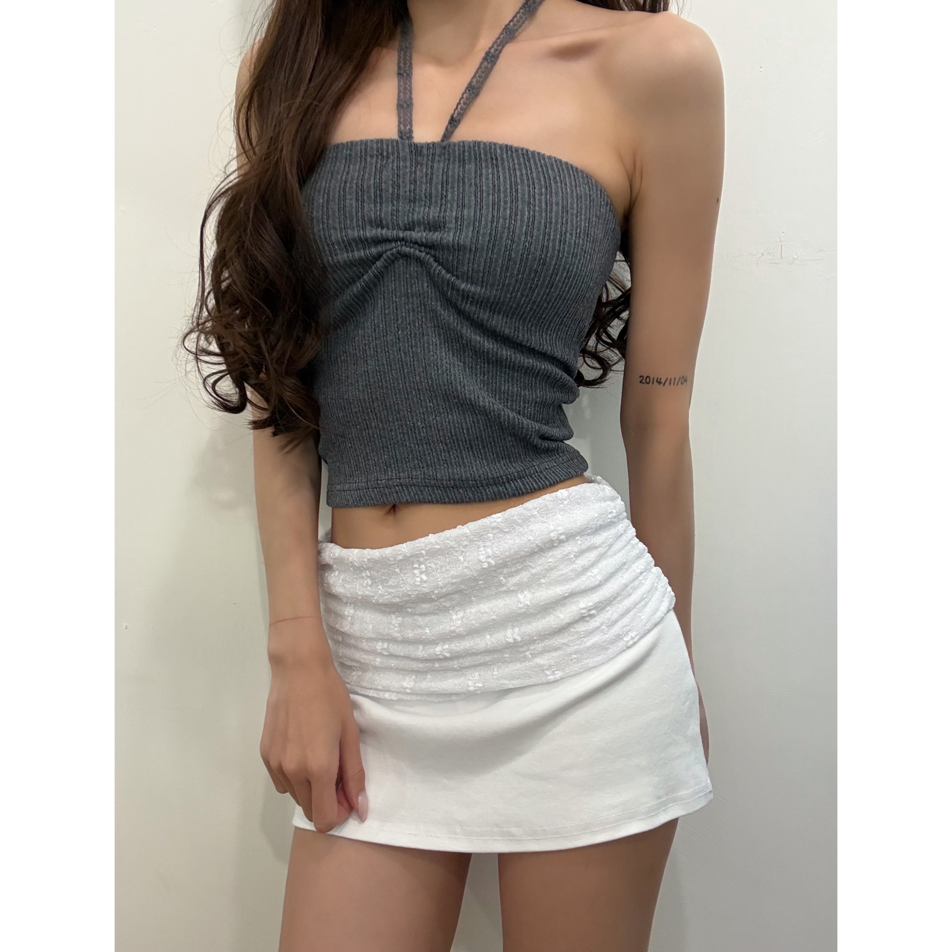 優惠價7月8截🩶2607E《2WAYS RIBBED TUBE TOP》