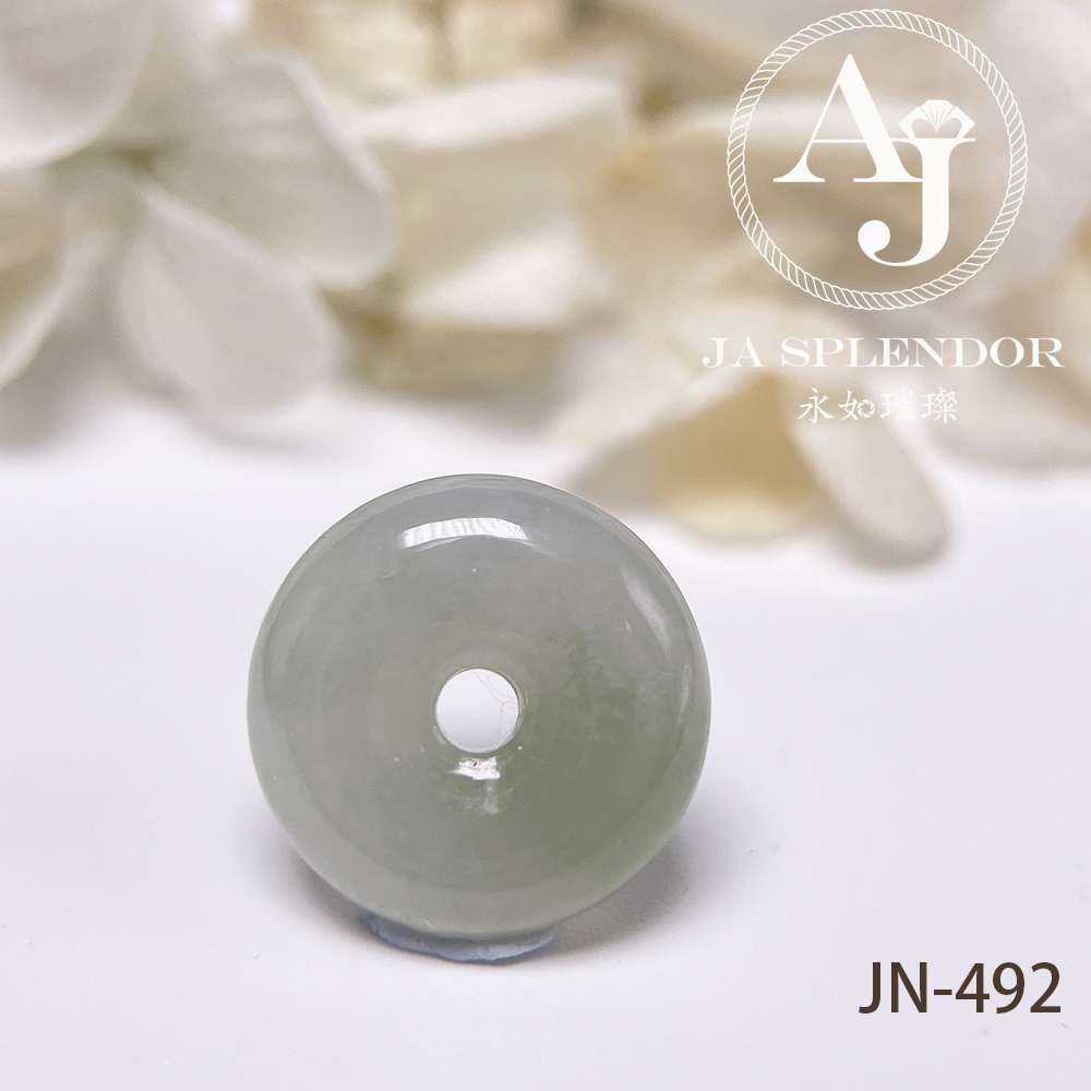 JN-478/482/492/494 天然翡翠A玉 冰潤秋香綠小平安扣