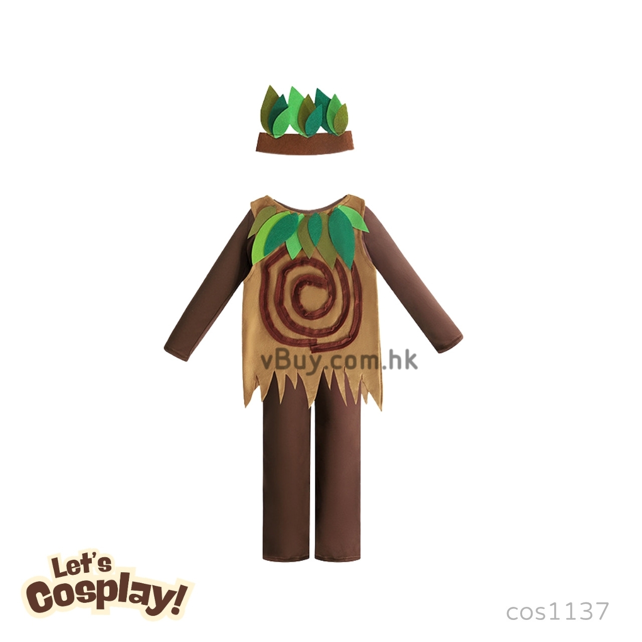 兒童森林樹木植物Cosplay服裝，適合萬聖節及表演活動，造型獨特舒適好穿