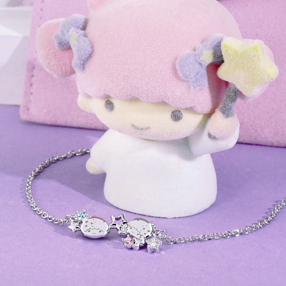 📦訂購 台灣限定 STORY 故事銀飾 X 三麗鷗 Sanrio Little Twin Stars 50th星舞系列 雙子星晶鑽純銀手鏈