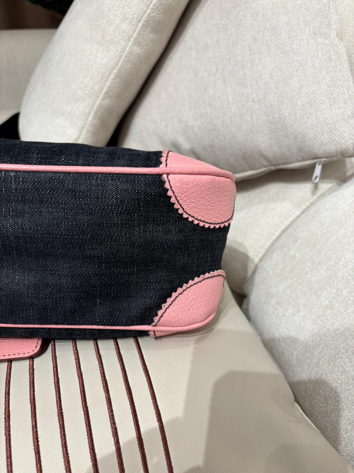 Miu miu denim hobo flap bag 100%Authentic ,90%new