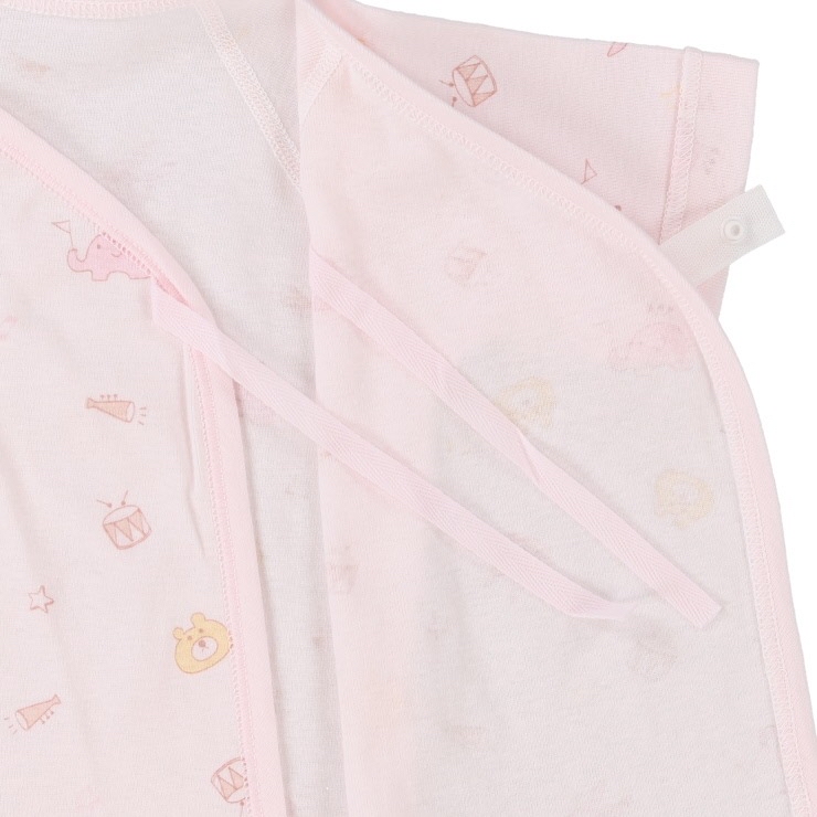 🇯🇵限量預訂 日本直送🇯🇵日本製粉紅色動物樂器印花新生兒純棉打底五件套