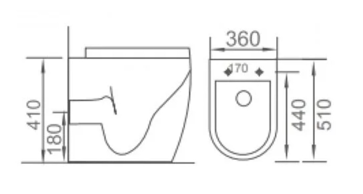 Richford R203 Rimless 碰牆座廁