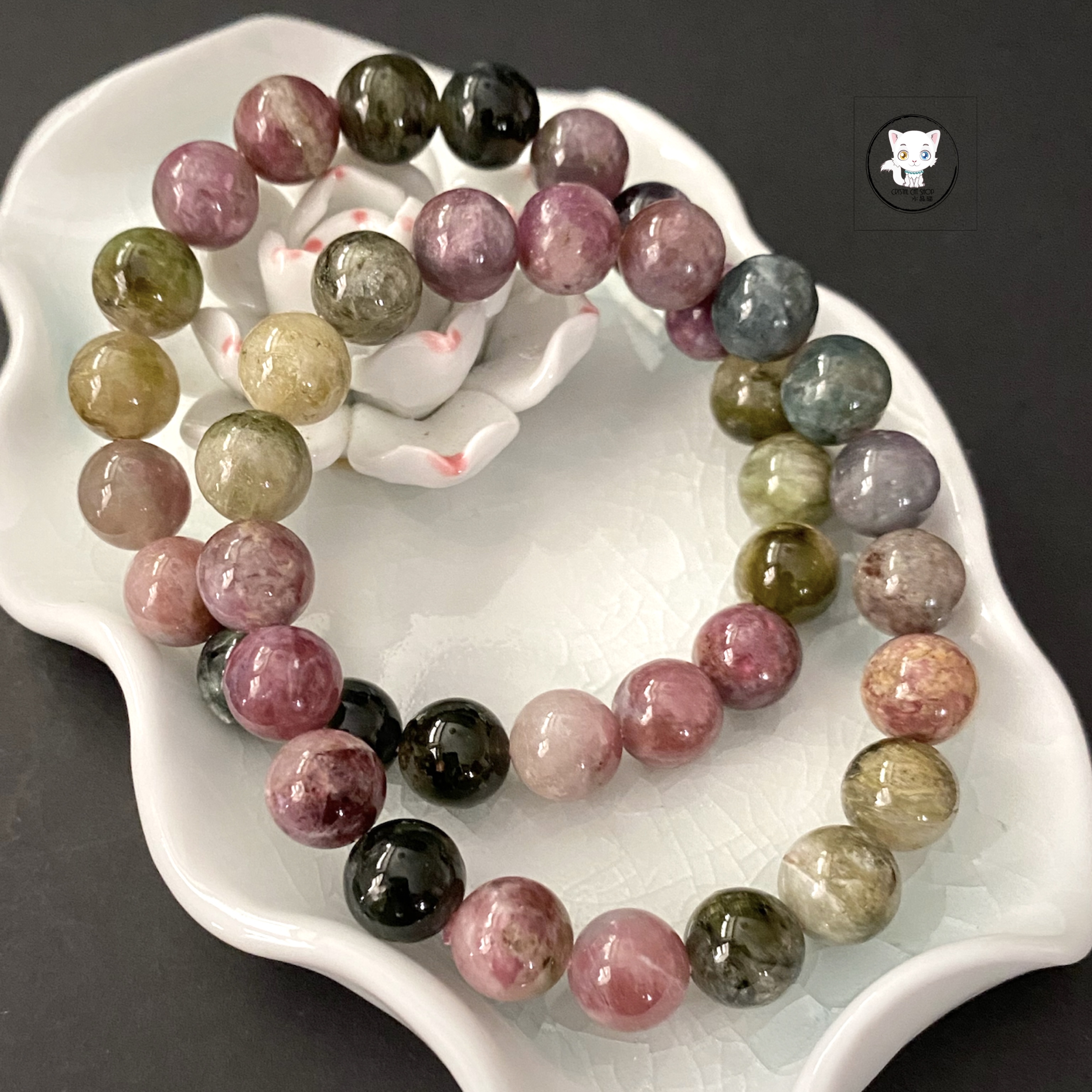 天然彩碧璽手鏈