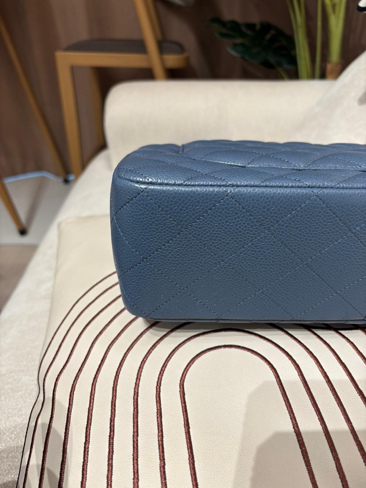 Chanel classic flap 30cm jumbo A58600荔枝牛皮銀扣,100%Authentic ,98%new ✅CARD✅塵袋✅box