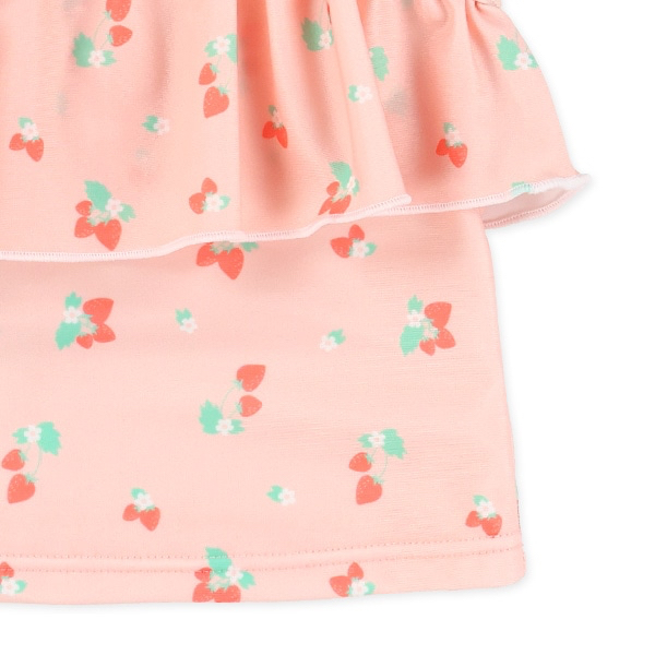 🇯🇵預訂 日本直送🇯🇵草莓滿印荷葉邊吊帶分體泳衣