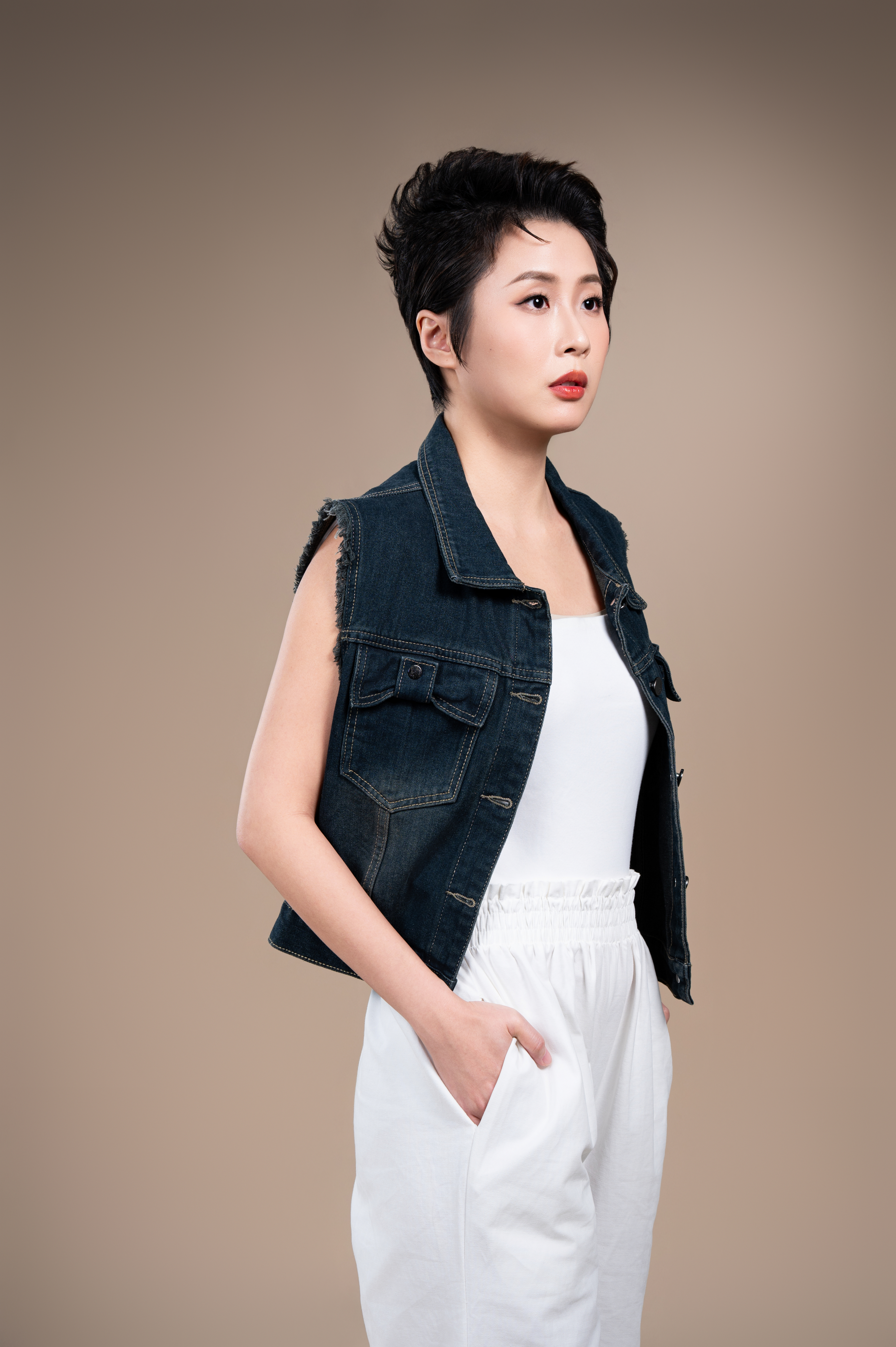 Classic Navy Denim Vest