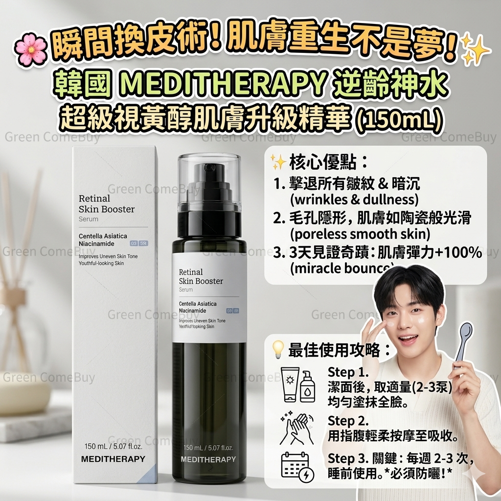 MEDITHERAPY 逆齡神水 超級視黃醇肌膚升級精華 150mL